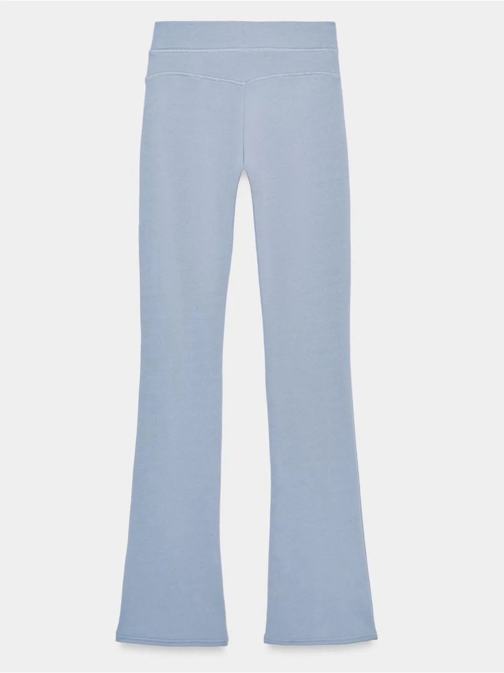 Zara NWT High-Waist Drawstring Flare Sweatpants Dusty Blue